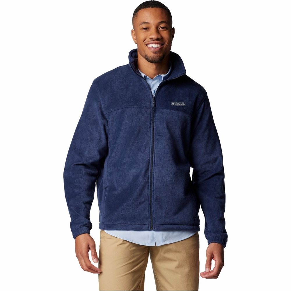 Columbia Steens Mountain Full-Zip Fleece Jacket In Collegiate Navy XL